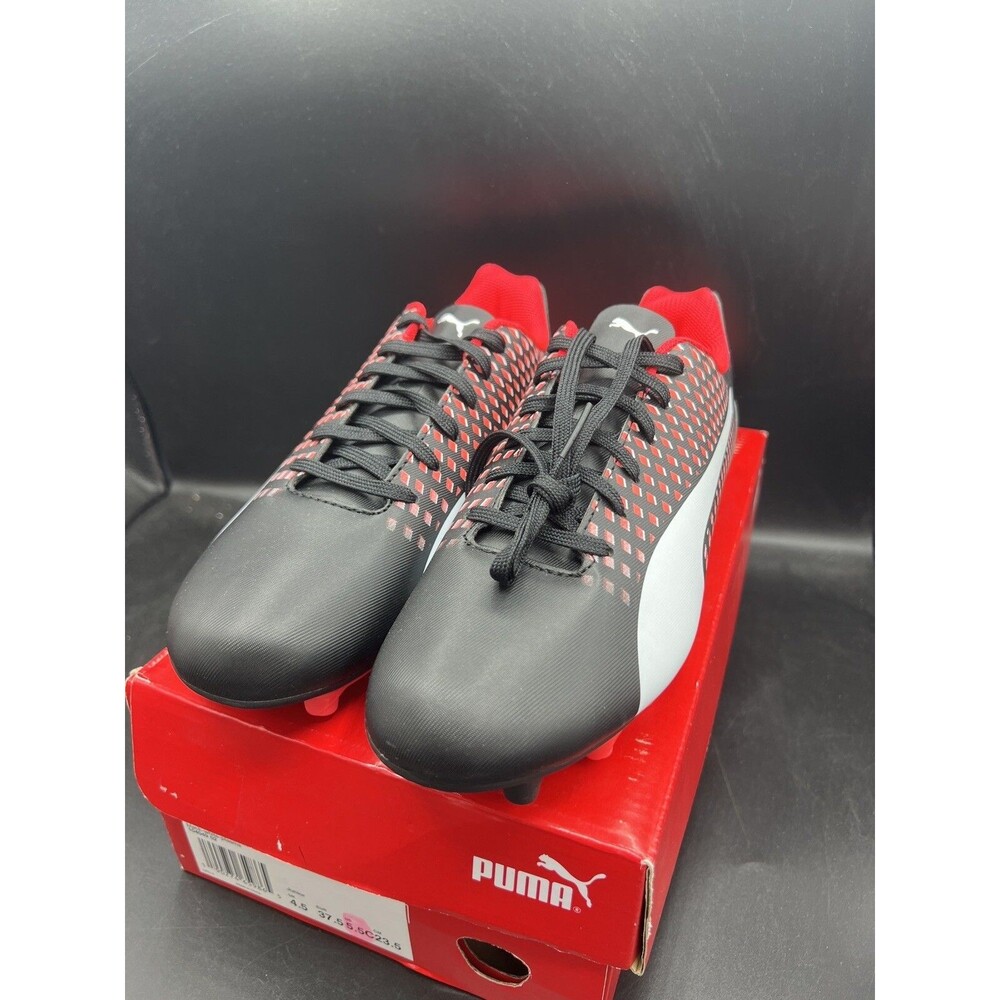 Puma Unisex Adreno III FG Jr Black Pink Soccer Cleats Size 5.5Y (104049-02) NEW